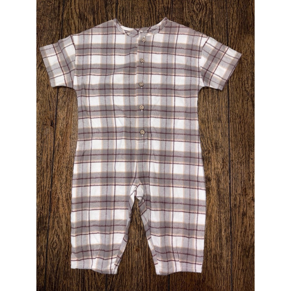 Rylee and cru Hayes jumpsuit flannel 12/18 months